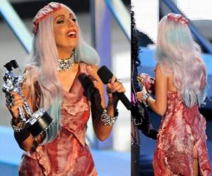 yapboz MTV Video Müzik Ödülleri 2010 de Lady Gaga